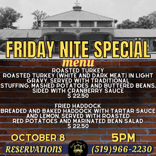 Oct 8th Dinner Special