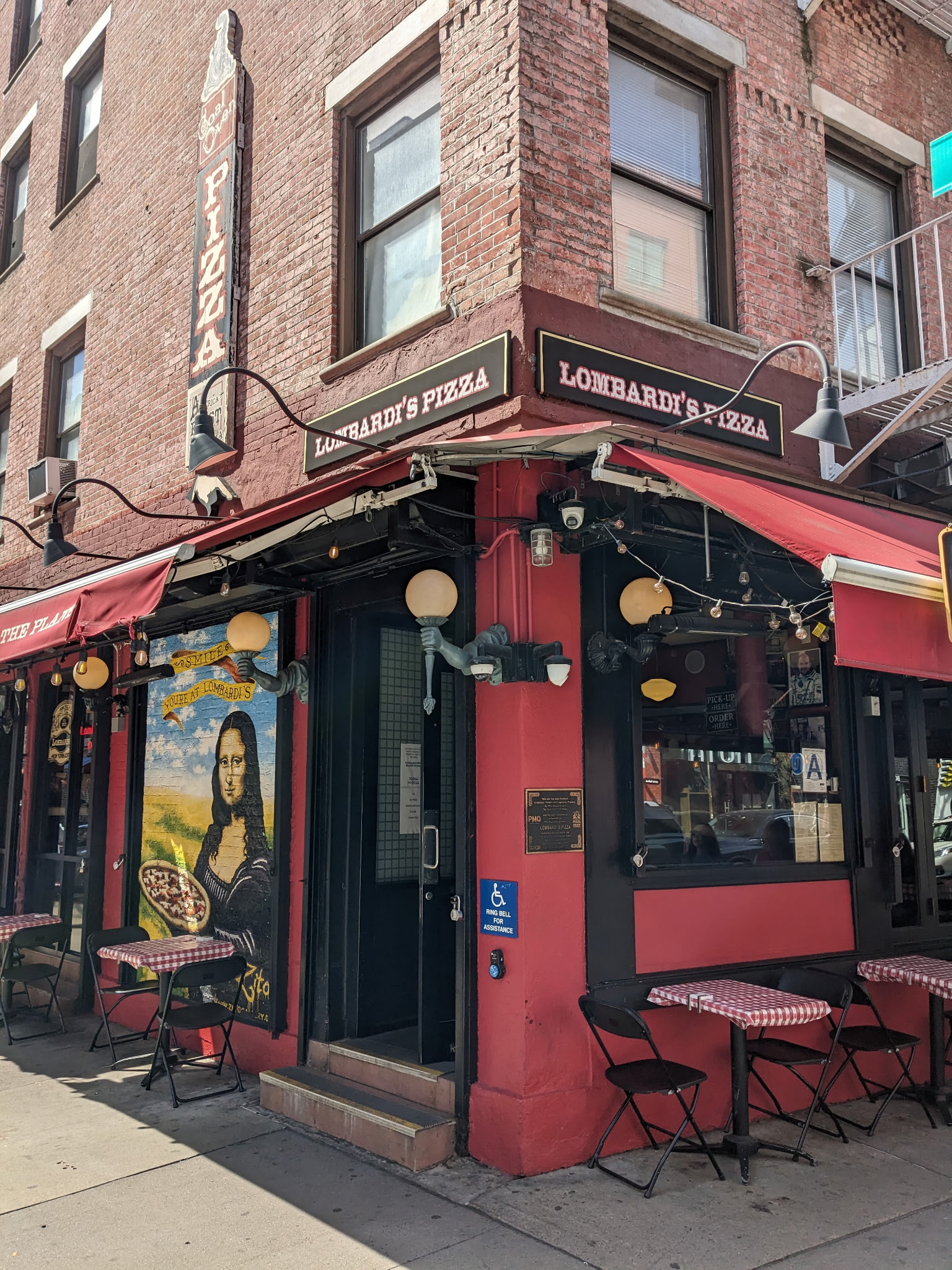 Lombardi's Pizza exterior NYC